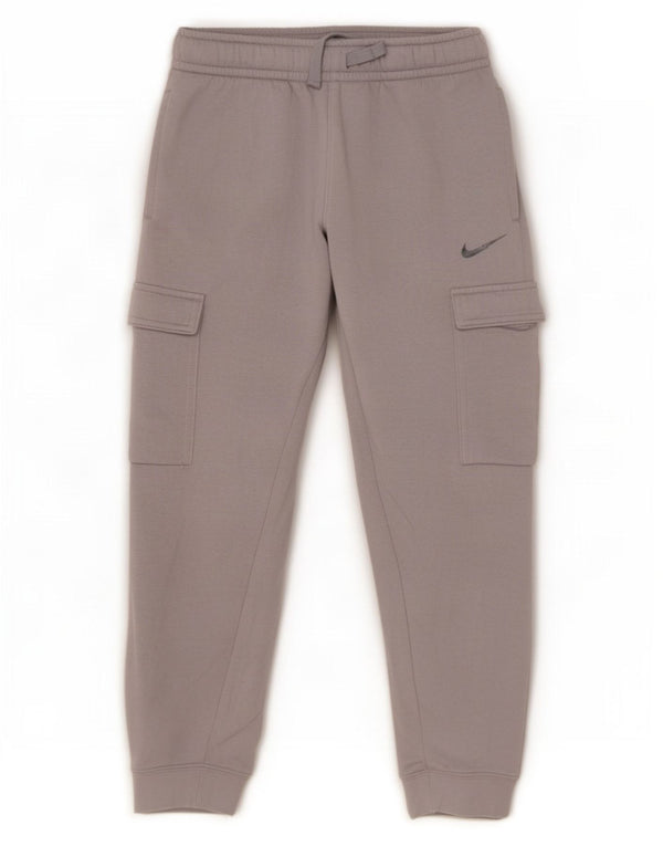 Nike Boys Cargo Tracksuit Trousers Joggers 8-9 Years Small Grey Cotton