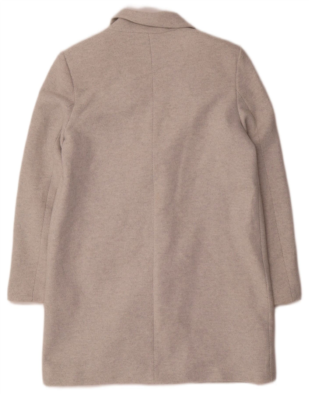 Zara Womens Double Breasted Coat UK 14 Medium Grey Polyester