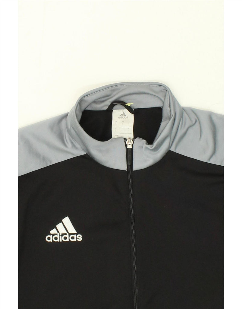 ADIDAS Mens Tracksuit Top Jacket Large Black Colourblock Polyester Vintage Adidas and Second-Hand Adidas from Messina Hembry 