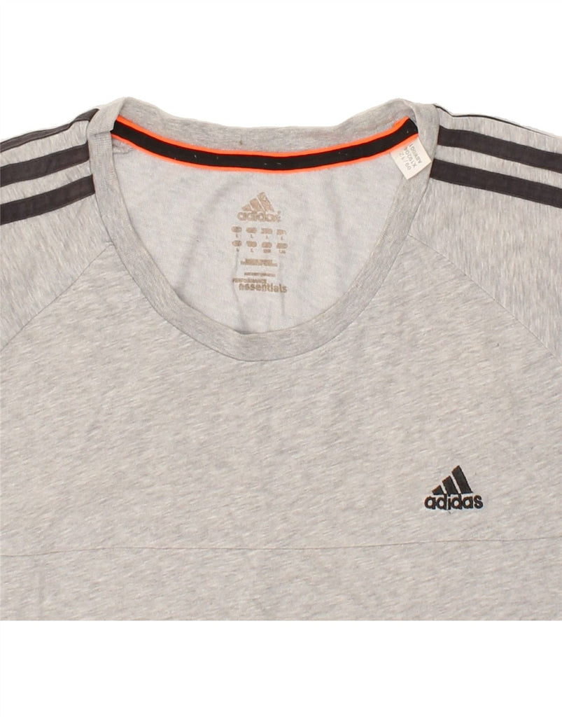 ADIDAS Mens T-Shirt Top Large Grey Cotton | Vintage Adidas | Thrift | Second-Hand Adidas | Used Clothing | Messina Hembry 