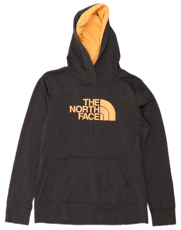 The North Face Womens Graphic Hoodie Jumper UK 12 Medium Grey Polyester