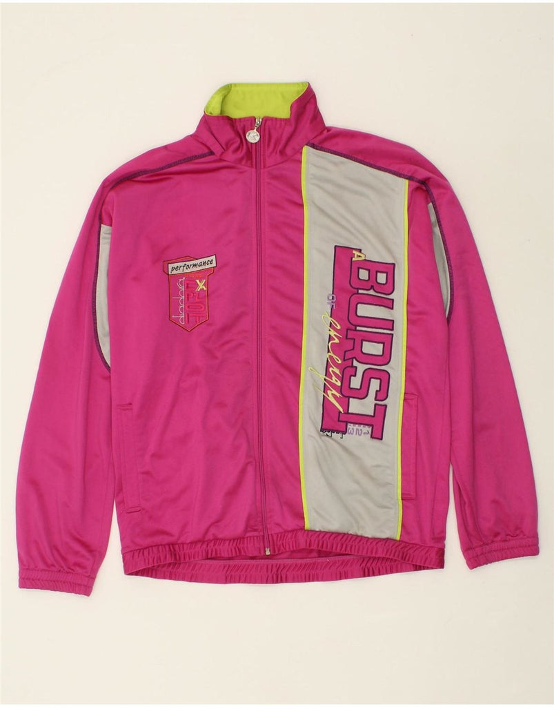 DIADORA Mens Graphic Full Tracksuit UK 44 XL Pink Colourblock Polyester Vintage Diadora and Second-Hand Diadora from Messina Hembry 