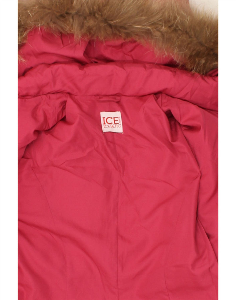 ICEBERG Girls Hooded Padded Coat 11-12 Years Pink Polyester | Vintage Iceberg | Thrift | Second-Hand Iceberg | Used Clothing | Messina Hembry 