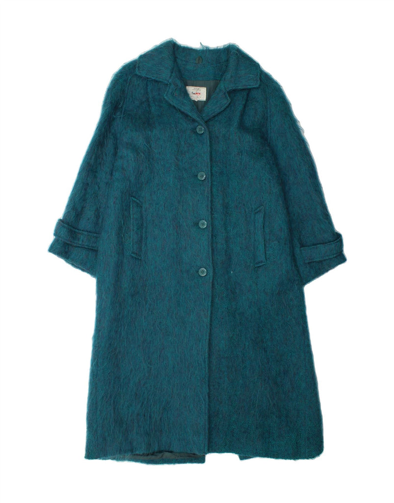 AVOCA Womens Overcoat UK 14 Medium Blue Mohair Vintage Avoca and Second-Hand Avoca from Messina Hembry 