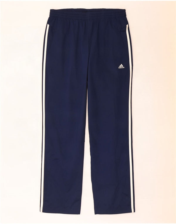 Adidas Mens Climalite Tracksuit Trousers Large W34 L32 Navy Blue Polyester