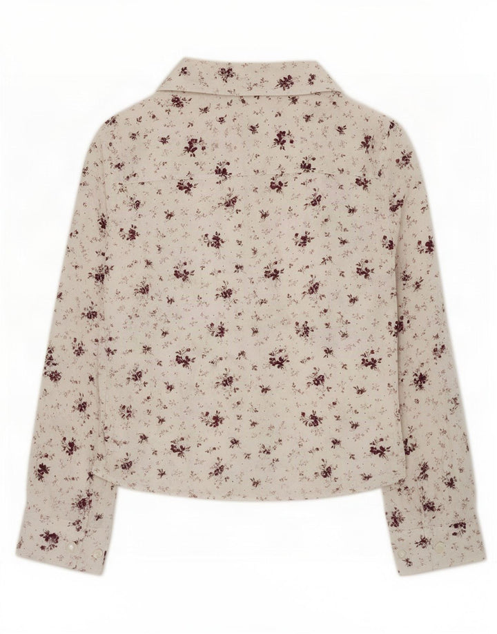 Laura Ashley Womens Shirt UK 12 Medium White Floral