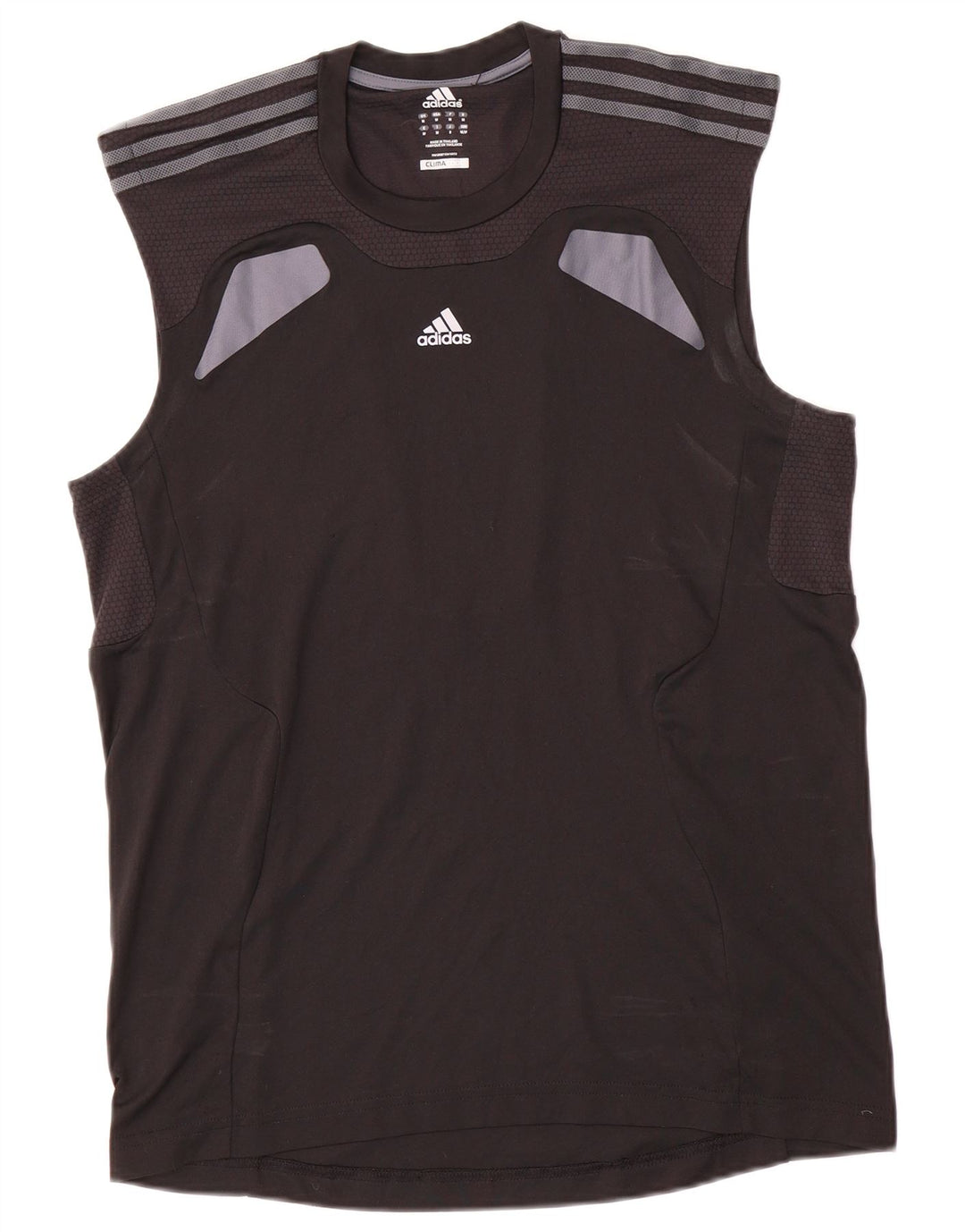 ADIDAS Mens Climacool Vest Top Medium Black Colourblock Polyester