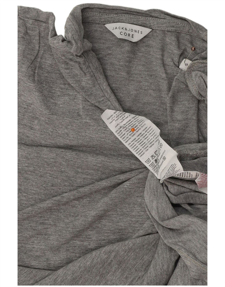 JACK & JONES Mens Graphic T-Shirt Top Small Grey Cotton