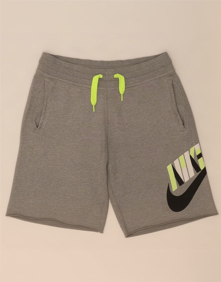 Nike Mens Graphic Sport Shorts Small Grey Cotton