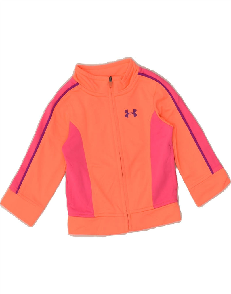 UNDER ARMOUR Baby Boys Tracksuit Top Jacket 9-12 Months Orange Colourblock | Vintage Under Armour | Thrift | Second-Hand Under Armour | Used Clothing | Messina Hembry 