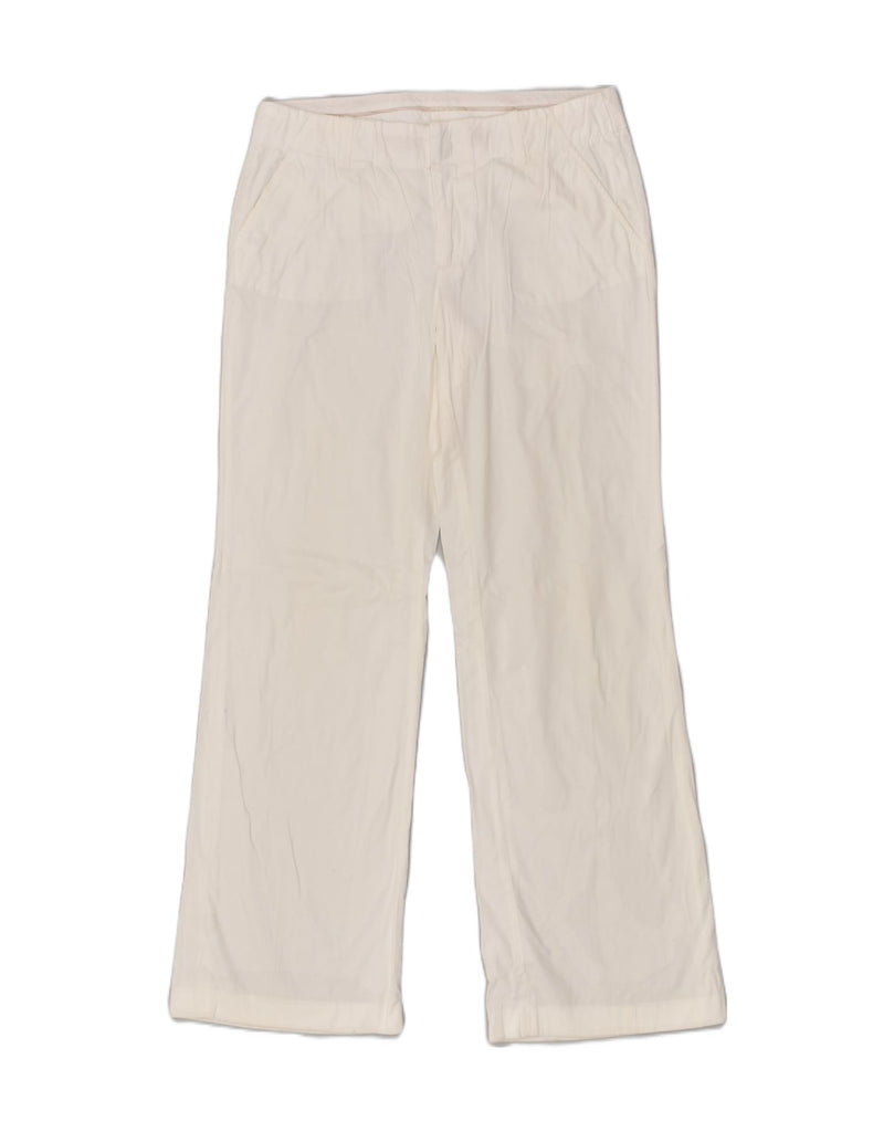 BENETTON Womens Straight Chino Trousers IT 42 Medium W32 L30 White Cotton | Vintage Benetton | Thrift | Second-Hand Benetton | Used Clothing | Messina Hembry 