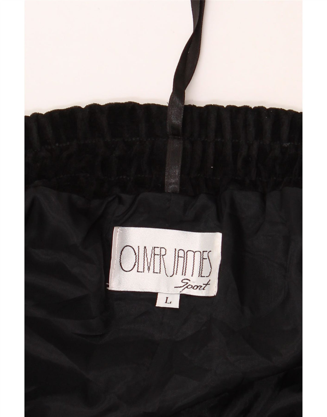 OLIVER JAMES Womens Straight Skirt Large W34 Black Cotton Vintage Oliver James and Second-Hand Oliver James from Messina Hembry 