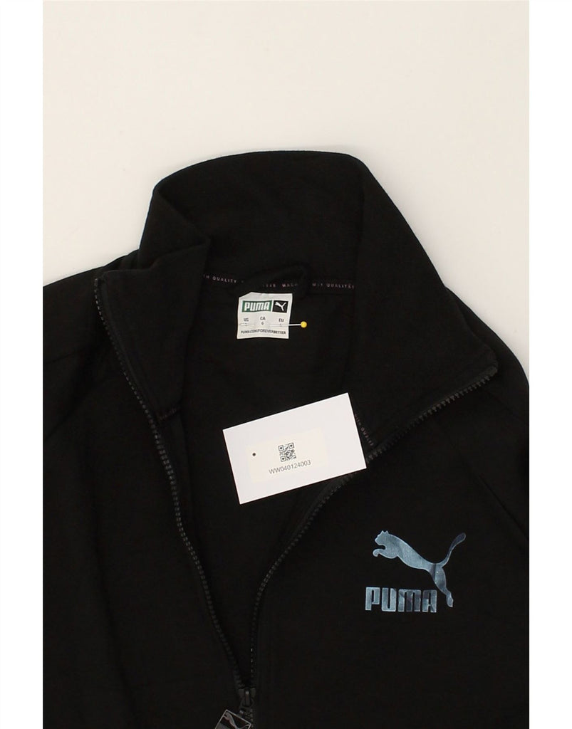 PUMA Mens Tracksuit Top Jacket Large Black Cotton | Vintage Puma | Thrift | Second-Hand Puma | Used Clothing | Messina Hembry 