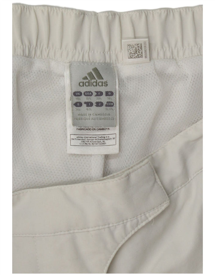 Adidas Womens Climalite Waterproof Trousers UK 10 Small White Polyester