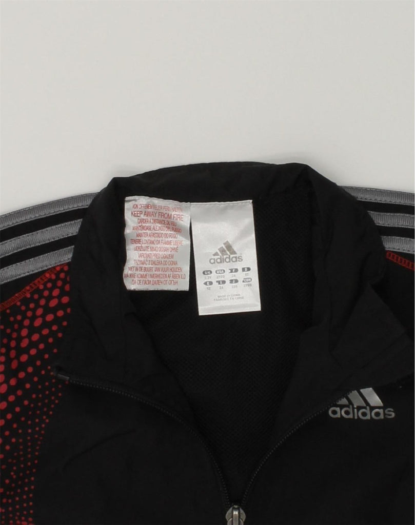 ADIDAS Baby Boys Graphic Tracksuit Top Jacket 18-24 Months Black Polyester | Vintage Adidas | Thrift | Second-Hand Adidas | Used Clothing | Messina Hembry 