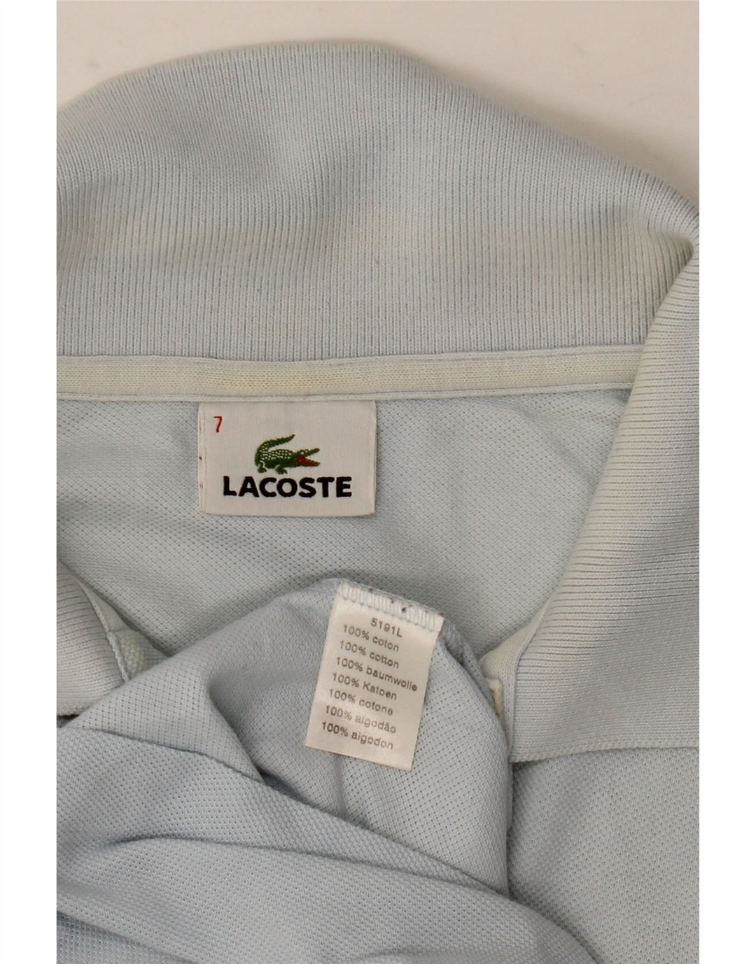 Lacoste Mens Polo Shirt Size 7 2XL Blue Cotton