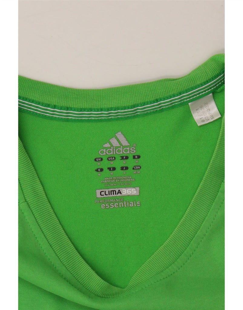 ADIDAS Mens Clima 365 Graphic T-Shirt Top Medium Green Cotton Vintage Adidas and Second-Hand Adidas from Messina Hembry 