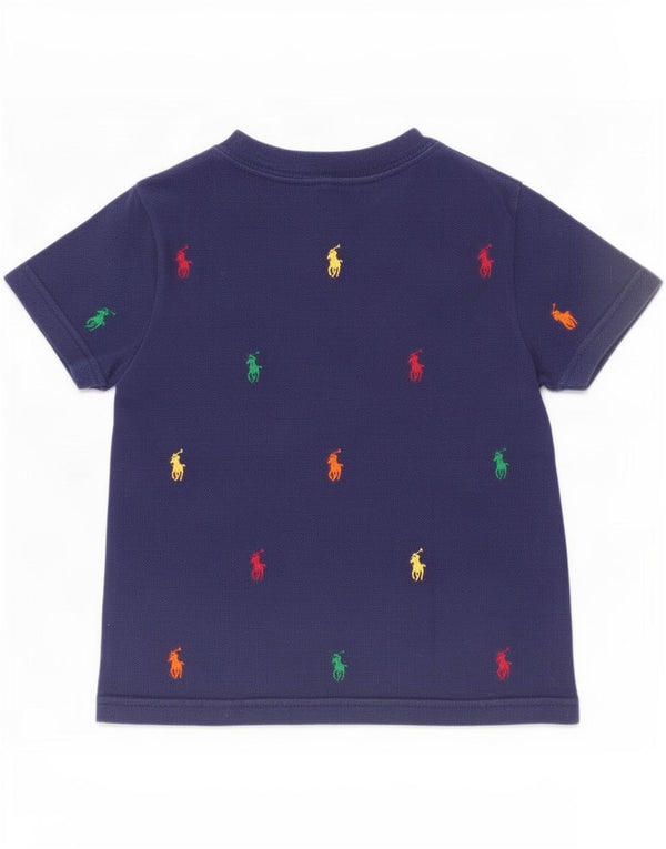 Polo Ralph Lauren Boys Graphic T-Shirt Top 2-3 Years Navy Blue Cotton