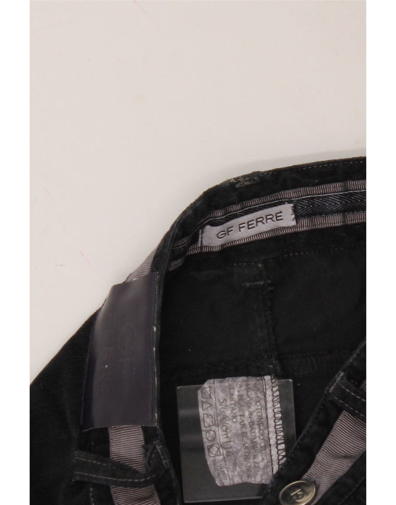 GIANFRANCO FERRE Boys Straight Corduroy Trousers 5-6 Years W24 L24 Black Vintage Gianfranco Ferre and Second-Hand Gianfranco Ferre from Messina Hembry 