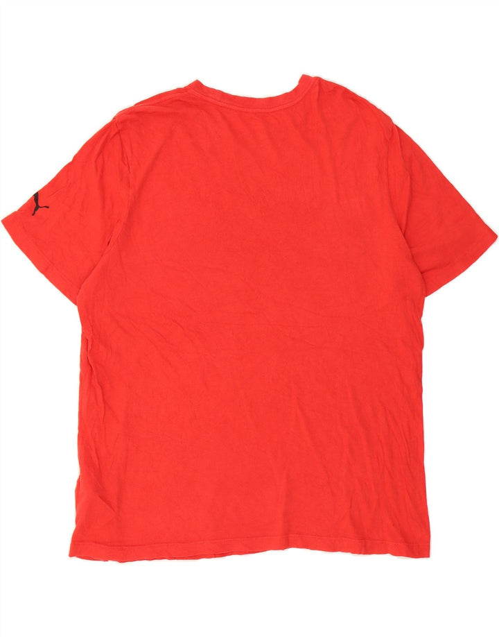 PUMA Mens Graphic T-Shirt Top XL Orange Cotton Vintage Puma and Second-Hand Puma from Messina Hembry 