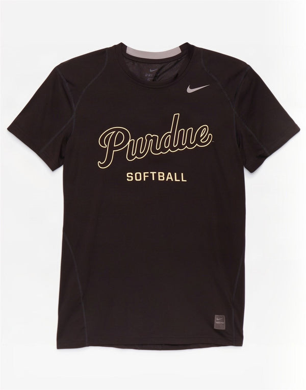 Nike Mens Dri Fit Graphic T-Shirt Top Medium Black Polyester