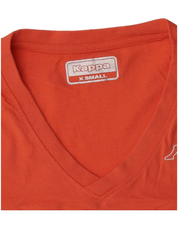 Kappa Womens T-Shirt Top UK 6 XS Orange