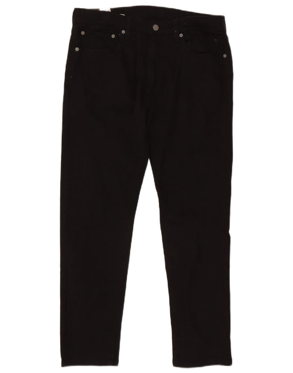 Levi's Mens 512 Slim Tapered Jeans W34 L30 Black Cotton