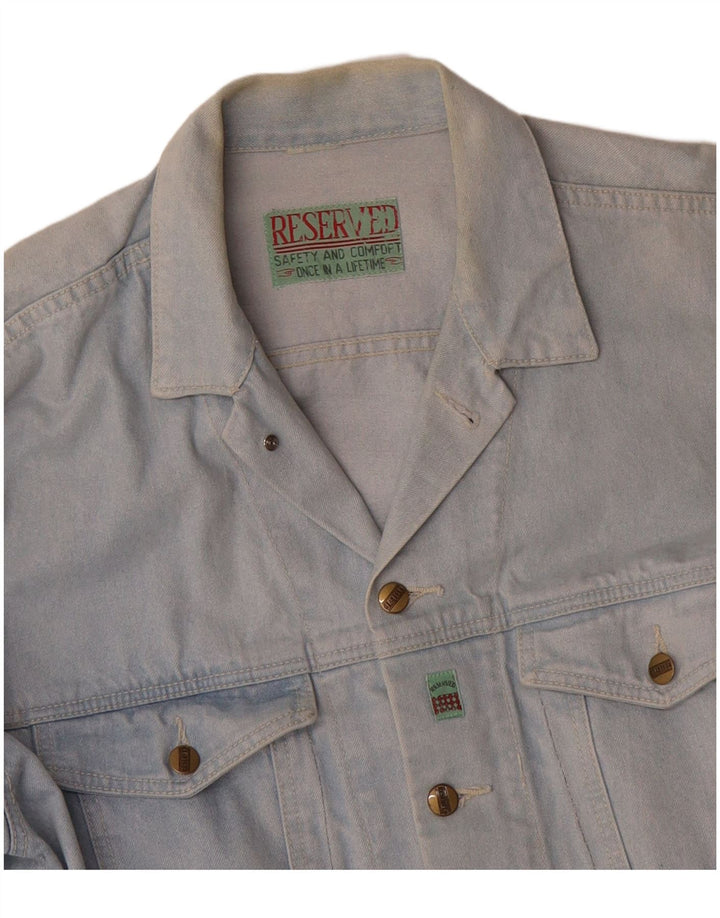 RESERVED Mens Denim Jacket UK 40 Large Blue