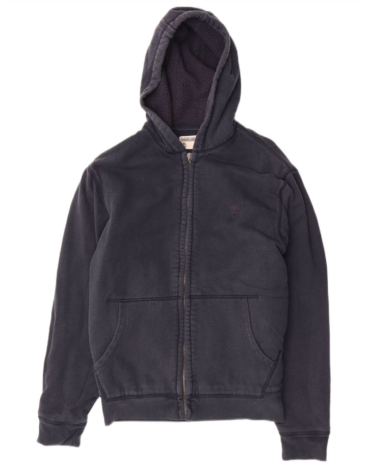 Timberland Mens Regular Fit Zip Hoodie Sweater Medium Navy Blue Cotton