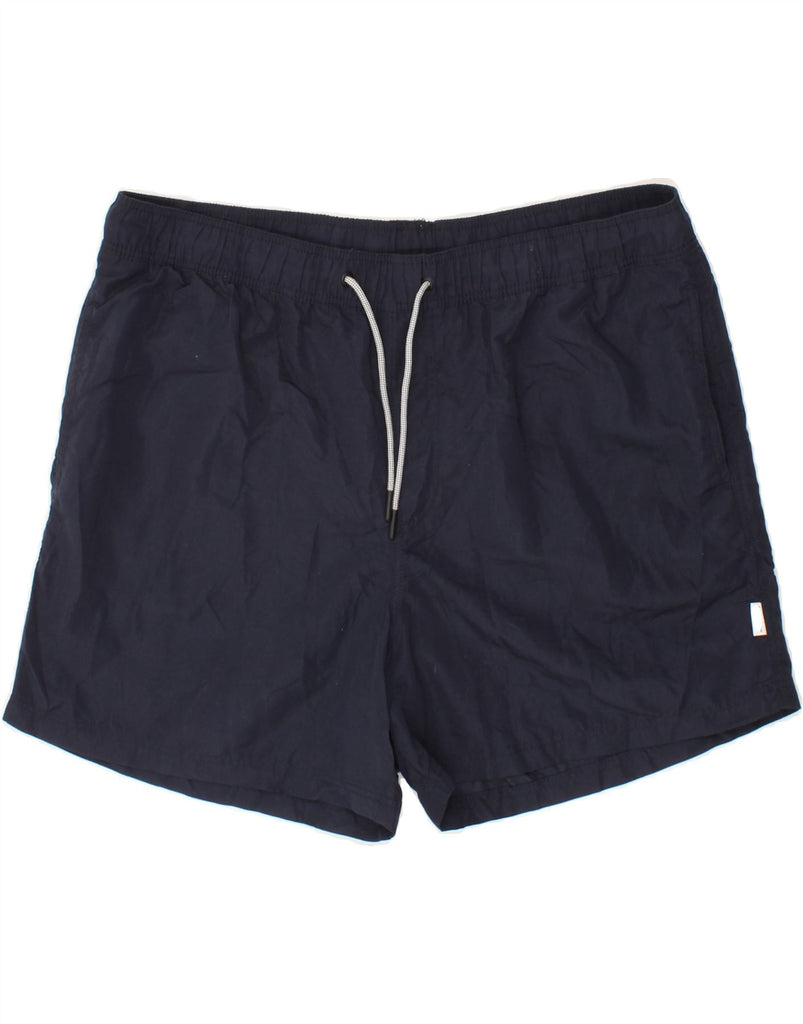 JACK & JONES Mens Sport Shorts XL  Navy Blue Polyester Vintage Jack & Jones and Second-Hand Jack & Jones from Messina Hembry 