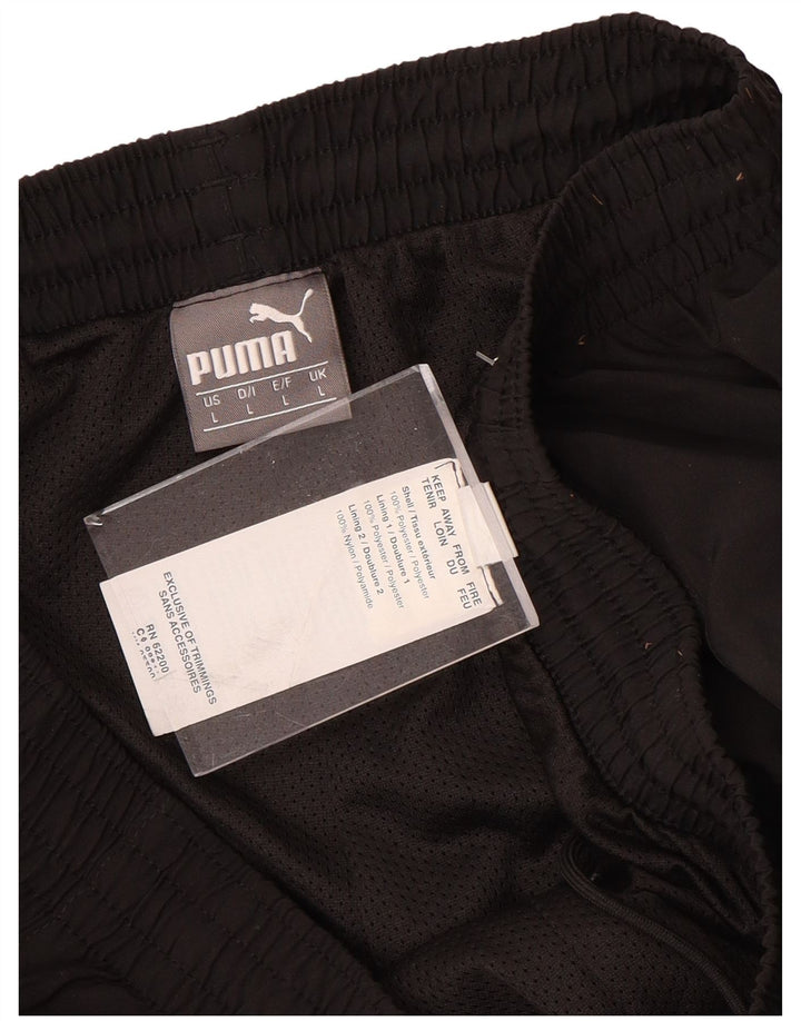 PUMA Mens Tracksuit Trousers Large  Black Polyester