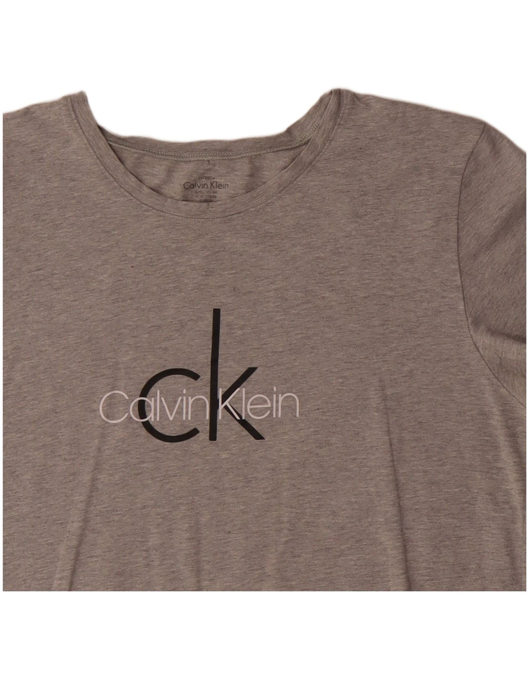 CALVIN KLEIN Womens Graphic T-Shirt Top UK 18 XL Grey