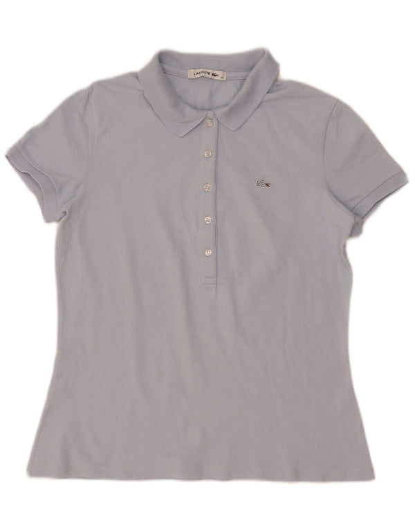 Lacoste Womens Polo Shirt Size 40 Medium Blue Cotton