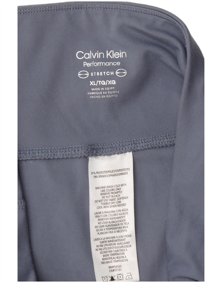Calvin Klein Womens Leggings UK 18 XL  Blue Polyester
