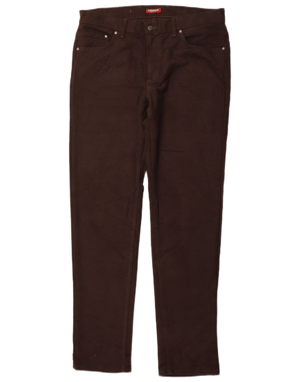 CARRERA Womens Tapered Casual Trousers W36 L34 Brown Cotton