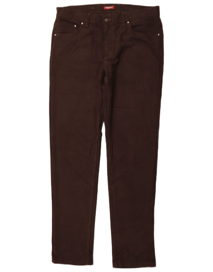 CARRERA Womens Tapered Casual Trousers W36 L34 Brown Cotton