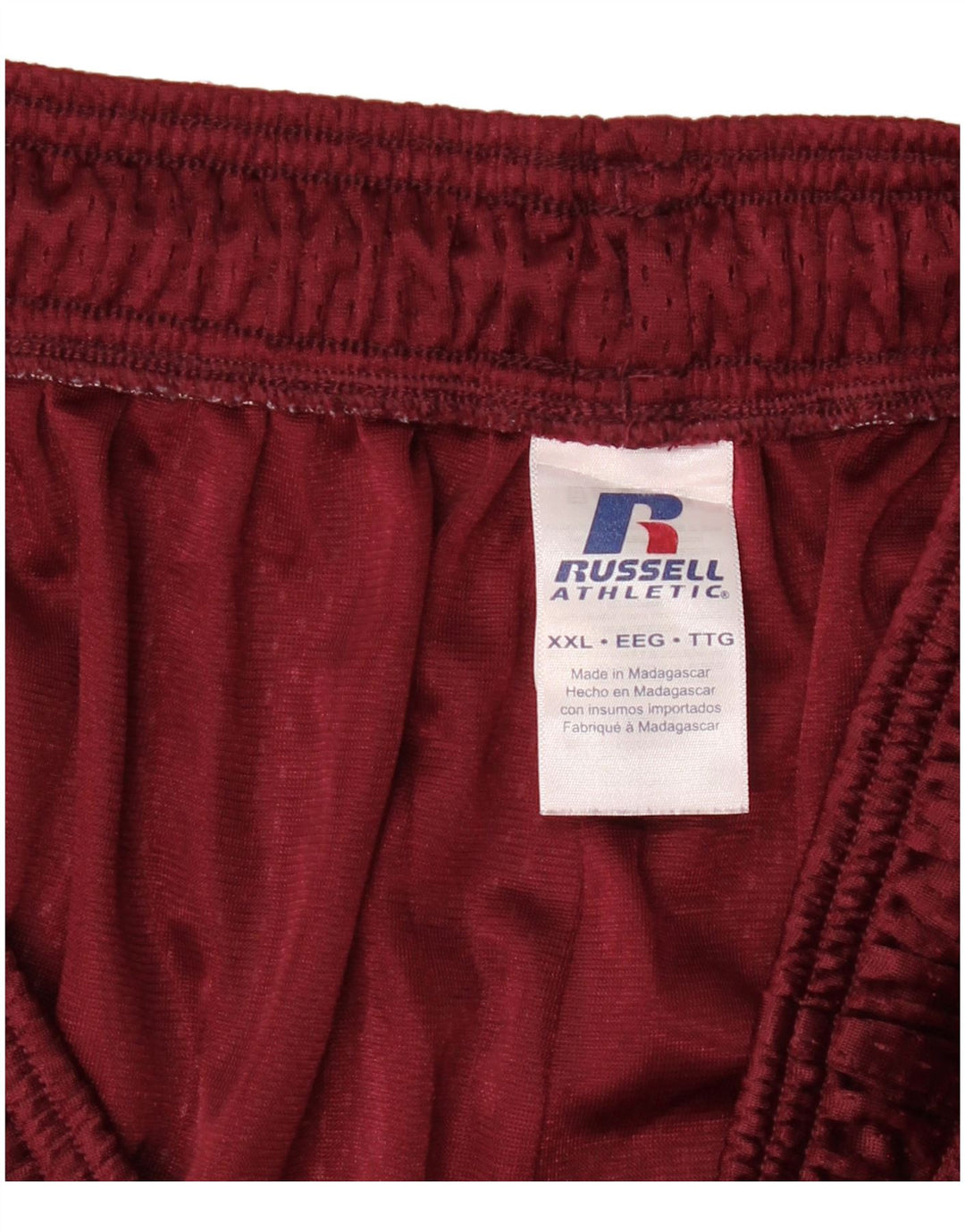 Russell Athletic Mens Sport Shorts 2XL  Burgundy Polyester
