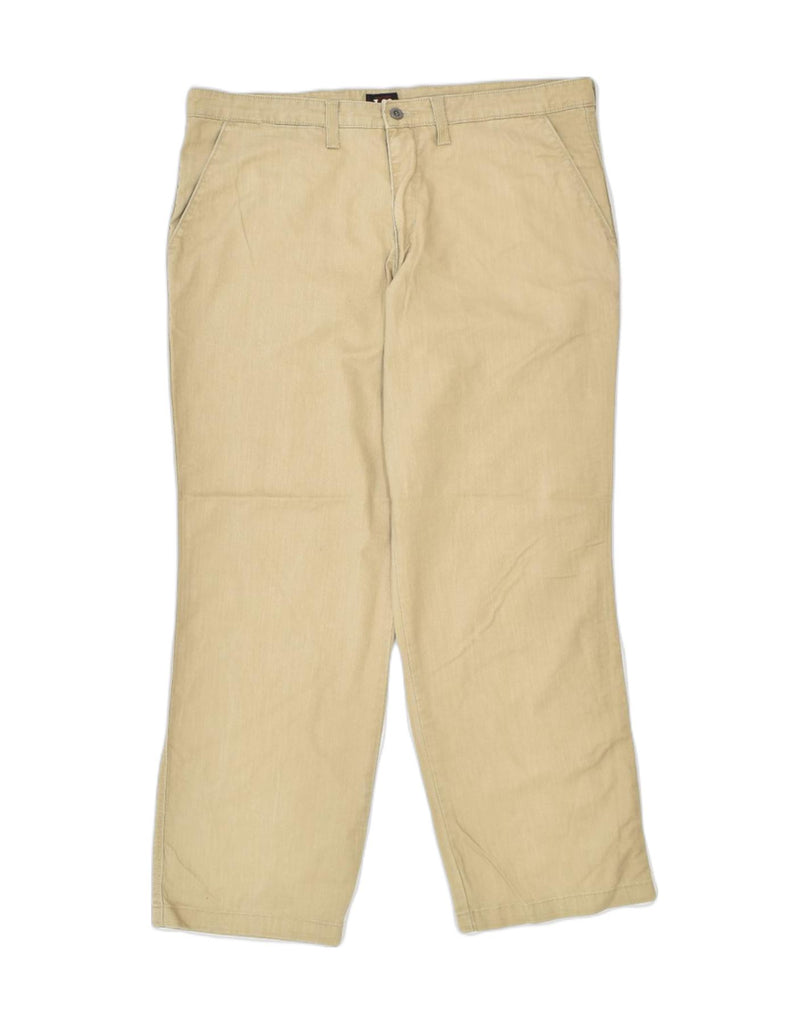 LEE Mens Tapered Chino Trousers W34 L32 Beige Cotton | Vintage | Thrift | Second-Hand | Used Clothing | Messina Hembry 