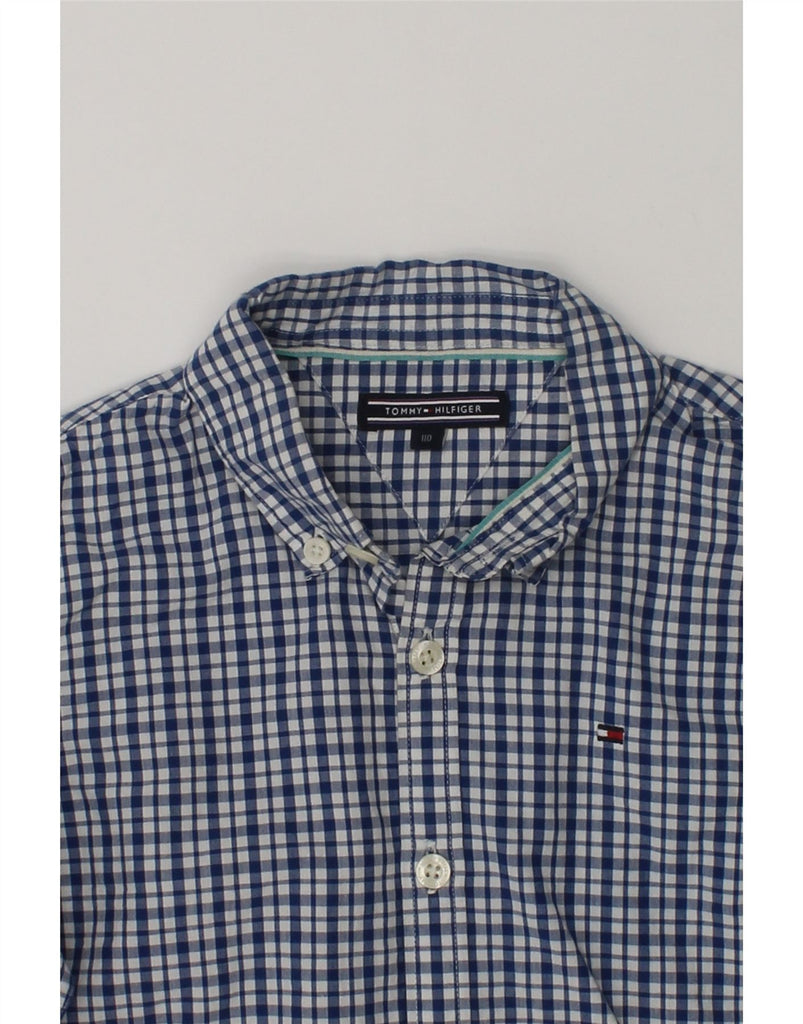 TOMMY HILFIGER Boys Shirt 4-5 Years Blue Check Cotton | Vintage Tommy Hilfiger | Thrift | Second-Hand Tommy Hilfiger | Used Clothing | Messina Hembry 