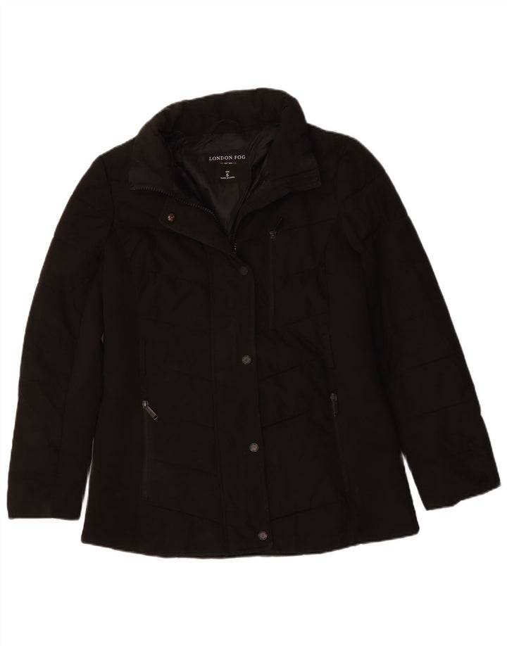 LONDON FOG Womens Oversized Padded Jacket UK 10 Small Black Polyester