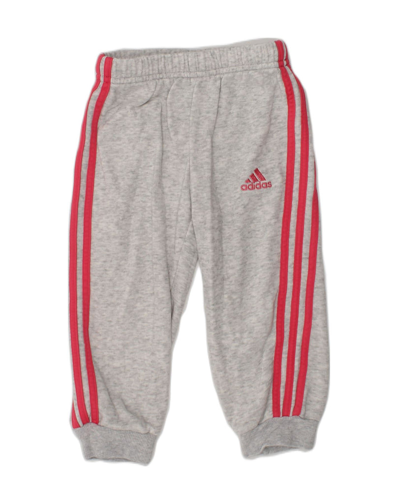 ADIDAS Baby Girls Joggers Trousers 18-24 Months Grey Cotton | Vintage Adidas | Thrift | Second-Hand Adidas | Used Clothing | Messina Hembry 