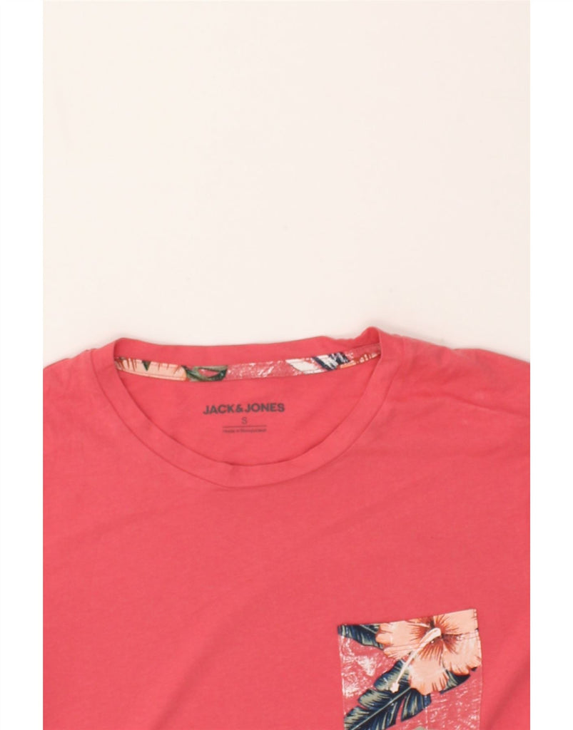 JACK & JONES Mens T-Shirt Top Small Pink Cotton | Vintage Jack & Jones | Thrift | Second-Hand Jack & Jones | Used Clothing | Messina Hembry 