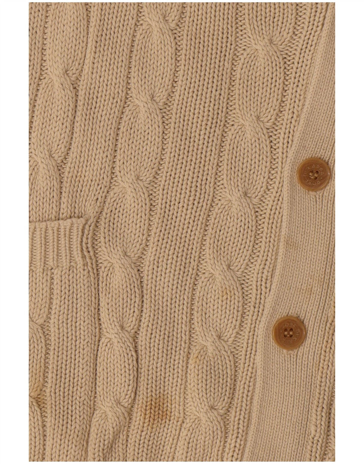 Kappa Mens Cardigan Sweater XL Beige Cotton