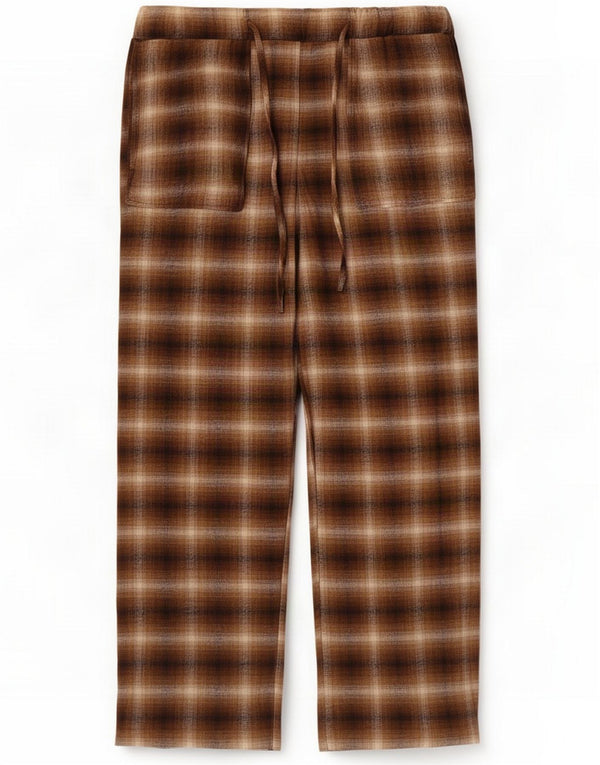 Zara Womens High Waist Wide Leg Cropped Trousers Large W30 L25 Brown Check