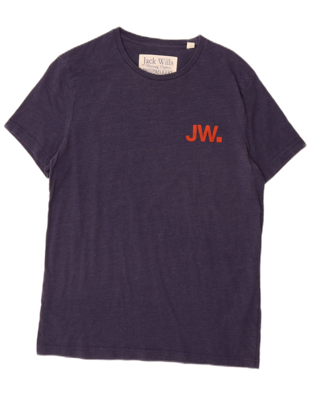 Jack Wills Mens Graphic T-Shirt Top Small Navy Blue Cotton