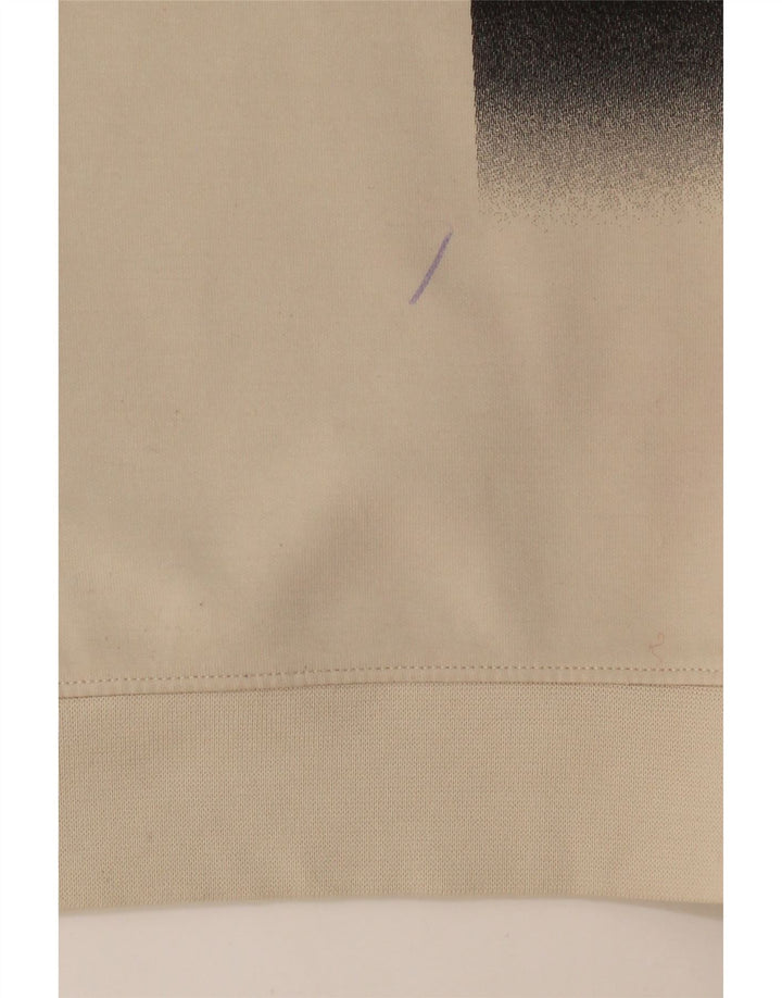 CALVIN KLEIN JEANS Womens Graphic Sweatshirt Jumper US 12 Large Beige