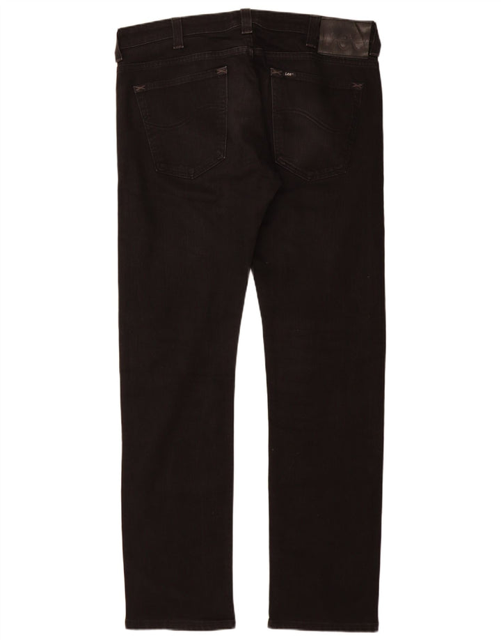 Lee Mens Powell Straight Jeans W38 L36 Black Cotton