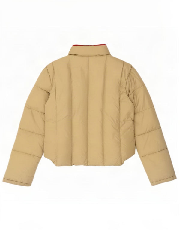 Slam Womens Hooded Padded Jacket UK 16 Large Beige Nylon