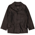 Metropolitan Mens 3 Button Leather Blazer Jacket IT 48 Medium Black Leather