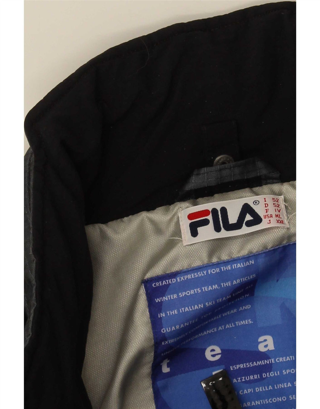 Fila Mens Rain Jacket IT 52 XL Grey Colourblock